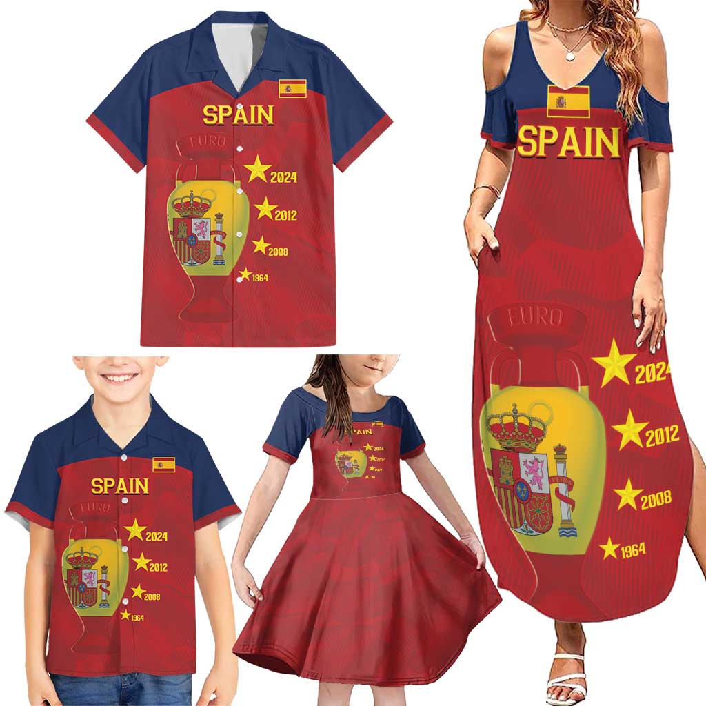 Spain Football Family Matching Summer Maxi Dress and Hawaiian Shirt 4th We Are The Champions - Wonder Print Shop