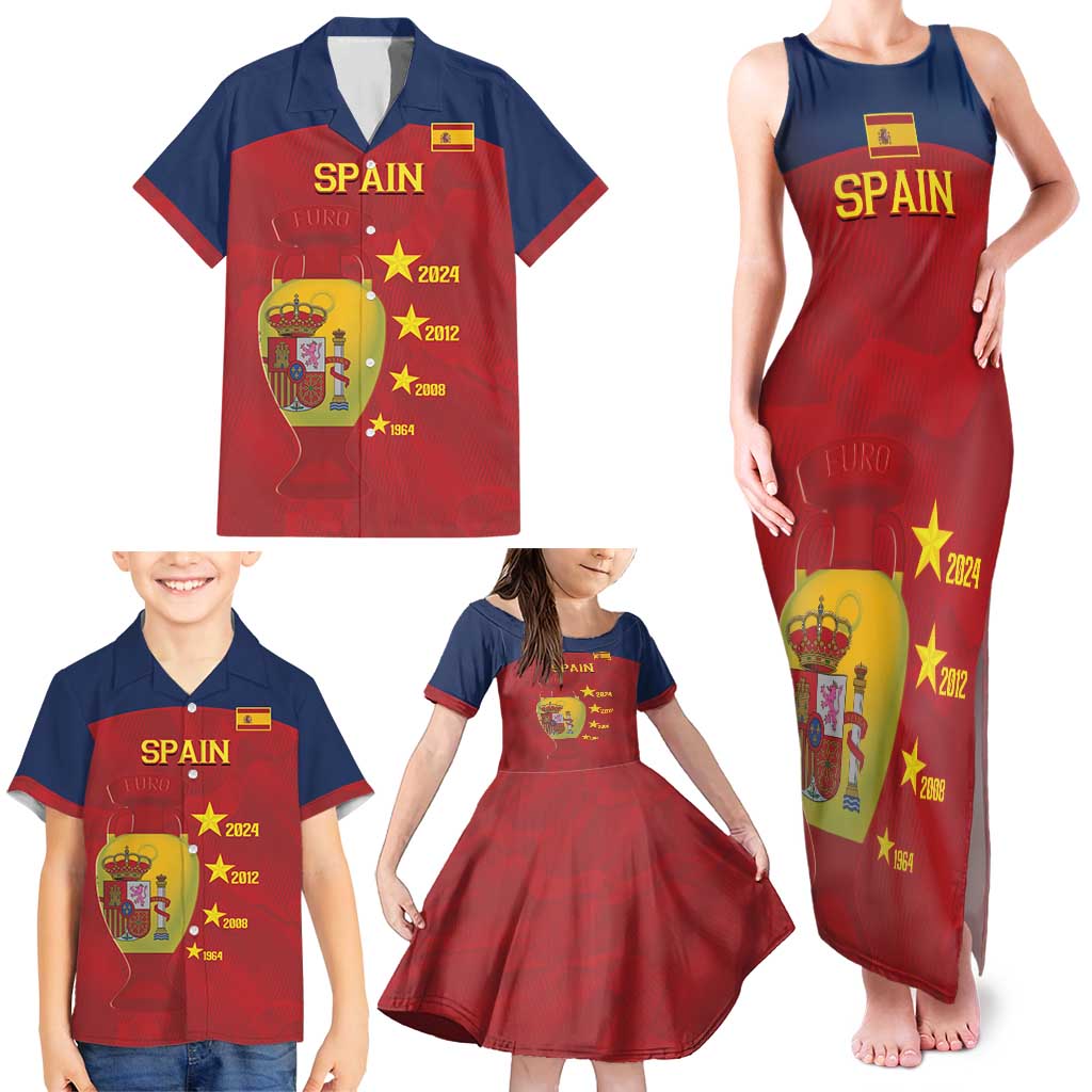 Spain Football Family Matching Tank Maxi Dress and Hawaiian Shirt 4th We Are The Champions - Wonder Print Shop