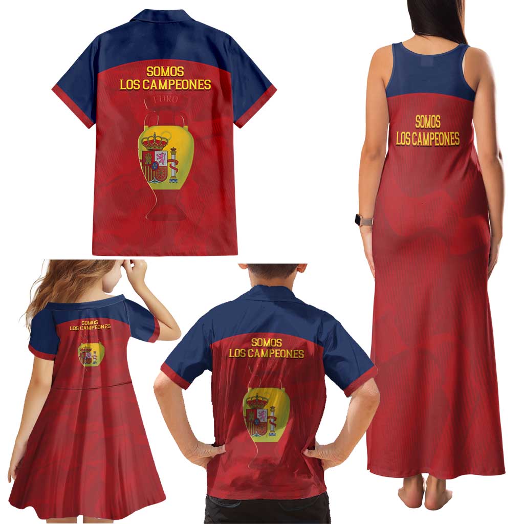 Spain Football Family Matching Tank Maxi Dress and Hawaiian Shirt 4th We Are The Champions - Wonder Print Shop
