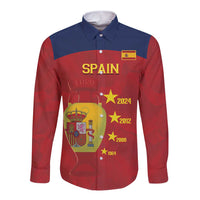 Spain Football Long Sleeve Button Shirt 4th We Are The Champions - Wonder Print Shop