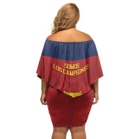 Spain Football Off Shoulder Short Dress 4th We Are The Champions - Wonder Print Shop
