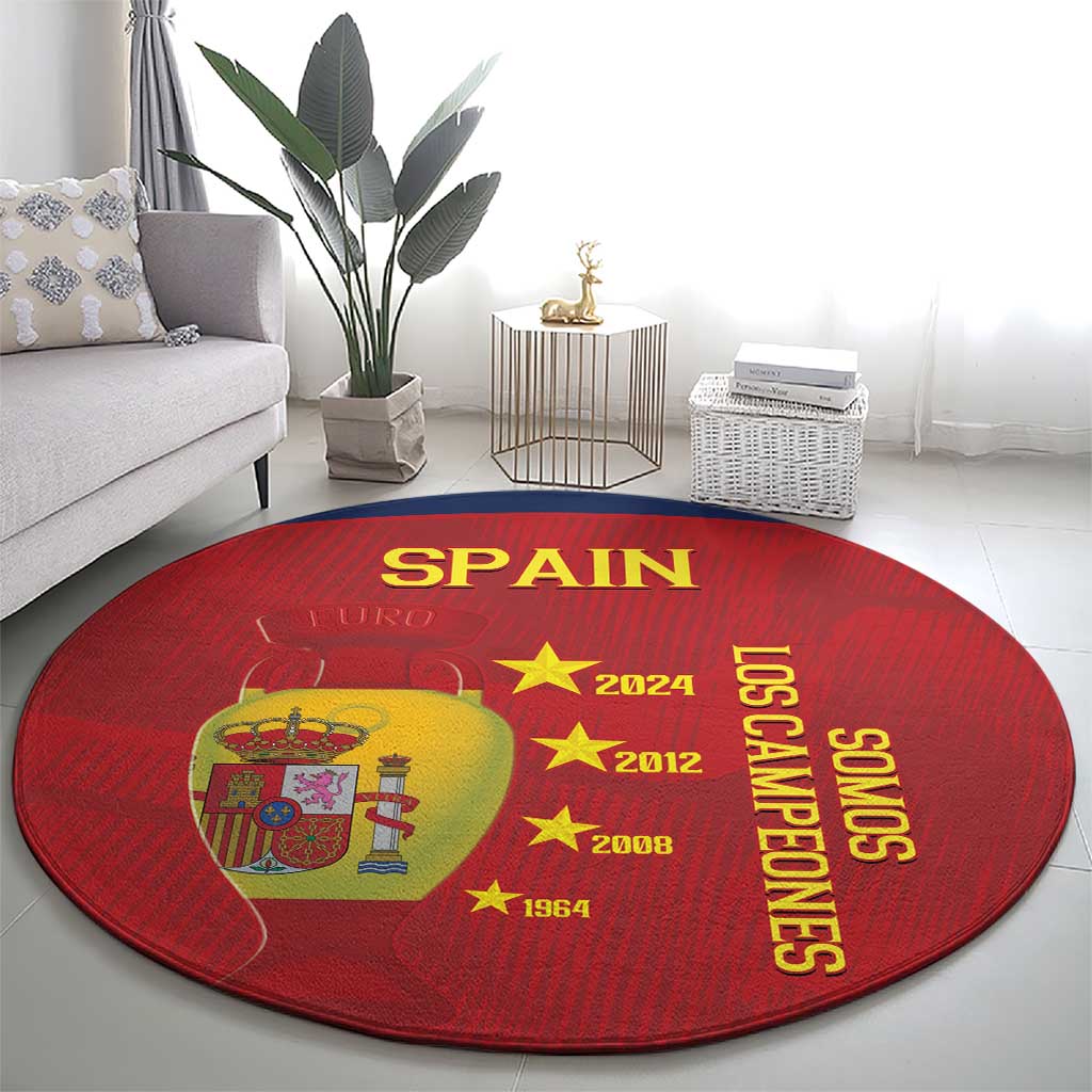 Spain Football Round Carpet 4th We Are The Champions