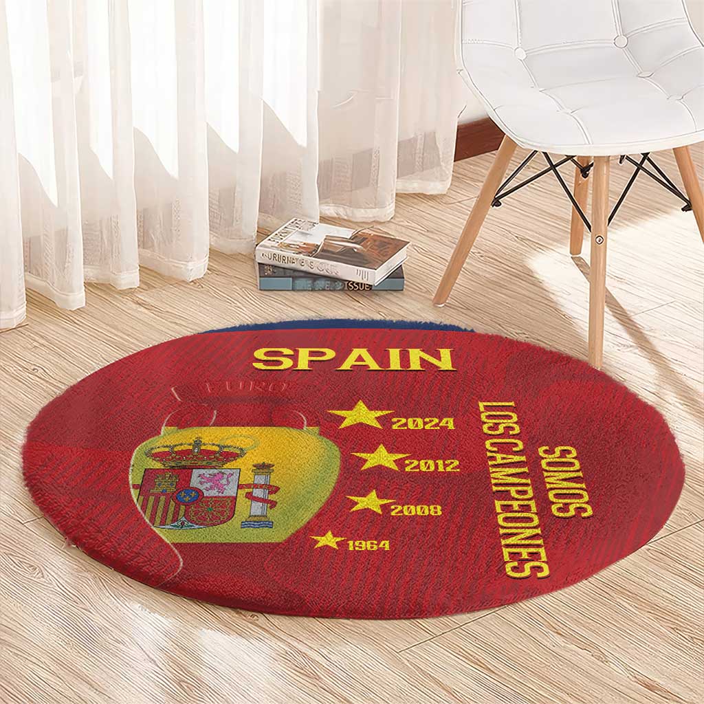 Spain Football Round Carpet 4th We Are The Champions