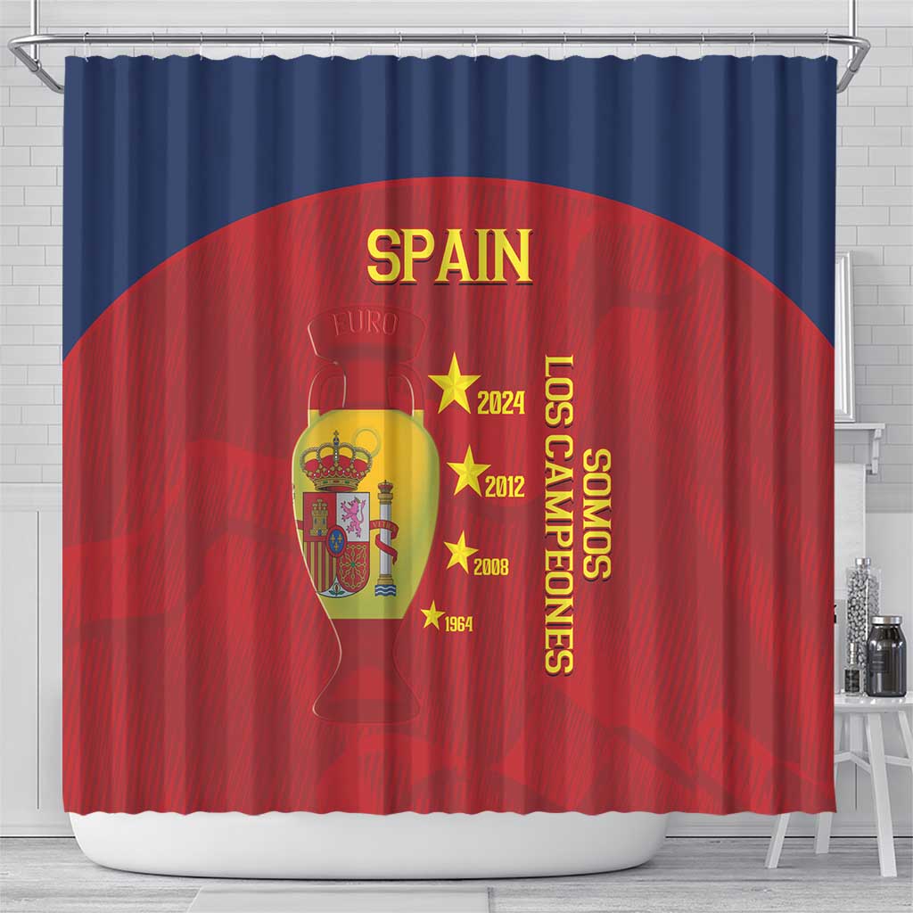 Spain Football Shower Curtain 4th We Are The Champions