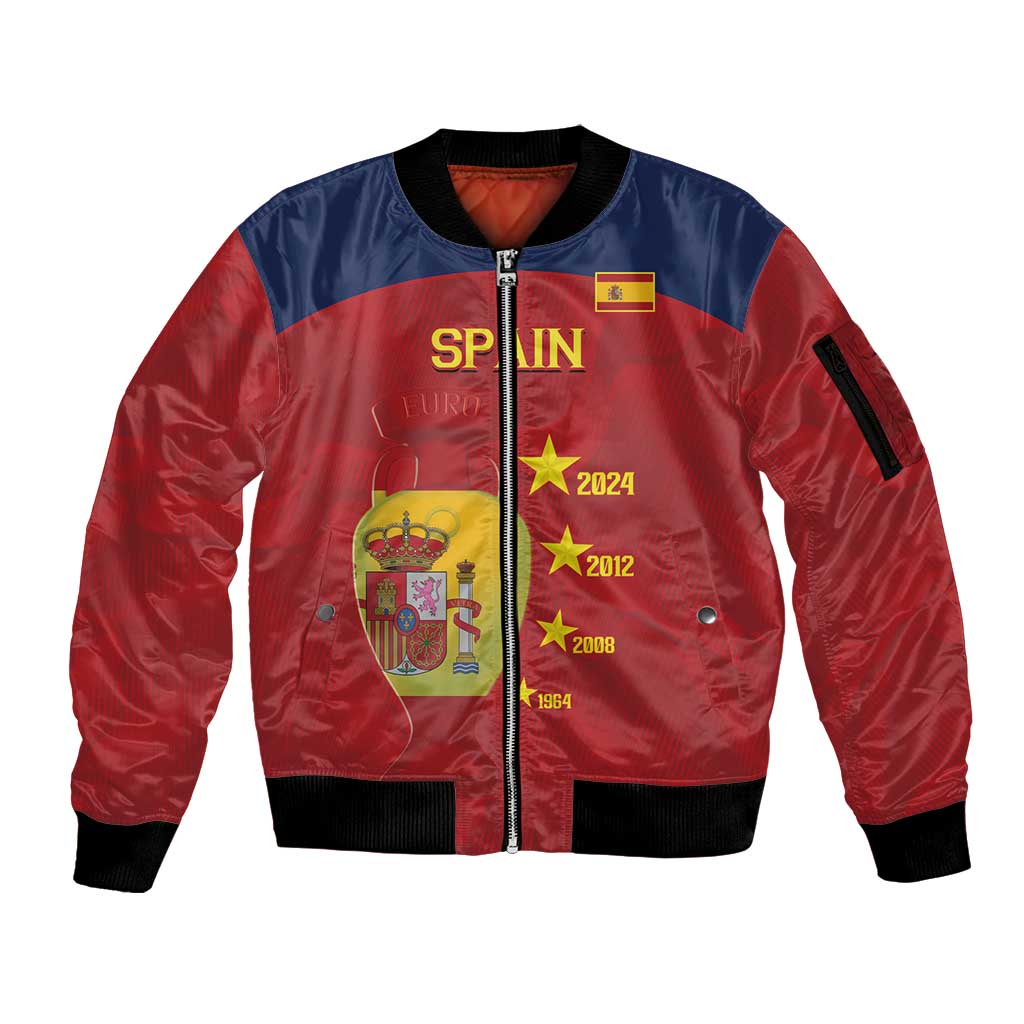 Spain Football Sleeve Zip Bomber Jacket 4th We Are The Champions - Wonder Print Shop