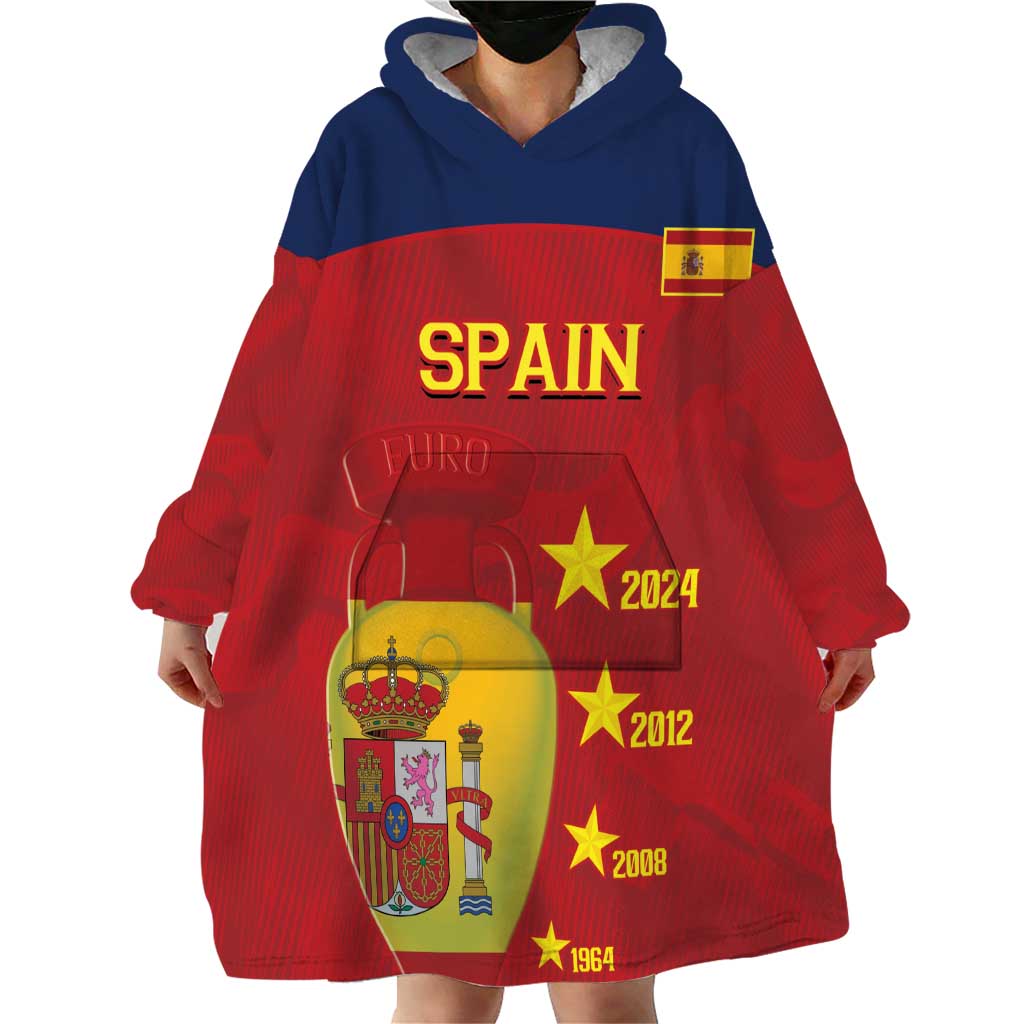 Spain Football Wearable Blanket Hoodie 4th We Are The Champions - Wonder Print Shop