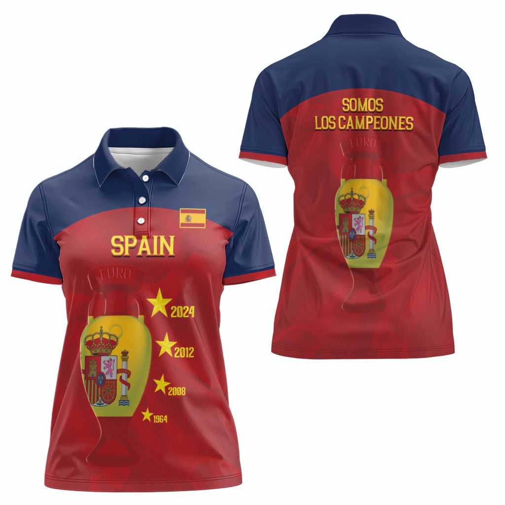 Spain Football Women Polo Shirt 4th We Are The Champions - Wonder Print Shop