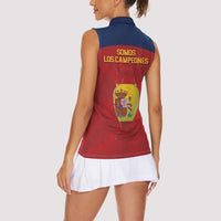 Spain Football Women Sleeveless Polo Shirt 4th We Are The Champions - Wonder Print Shop