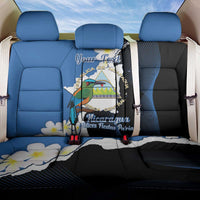Personalized Nicaragua Independence Day Back Car Seat Cover Nicaraguan Guardabarranco Mix Sacuanjoche Flowers - Wonder Print Shop