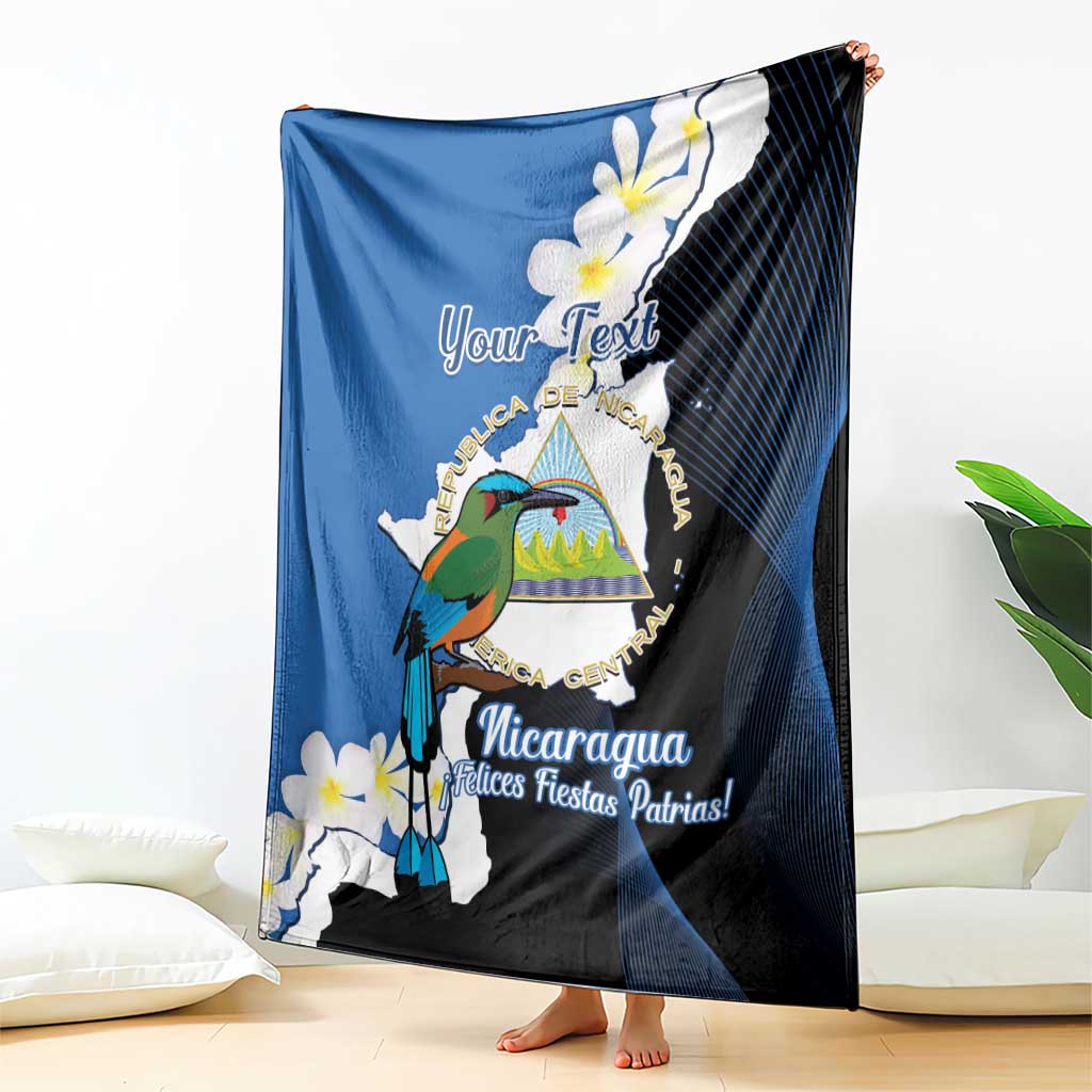 Personalized Nicaragua Independence Day Blanket Nicaraguan Guardabarranco Mix Sacuanjoche Flowers