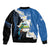 Personalized Nicaragua Independence Day Bomber Jacket Nicaraguan Guardabarranco Mix Sacuanjoche Flowers - Wonder Print Shop