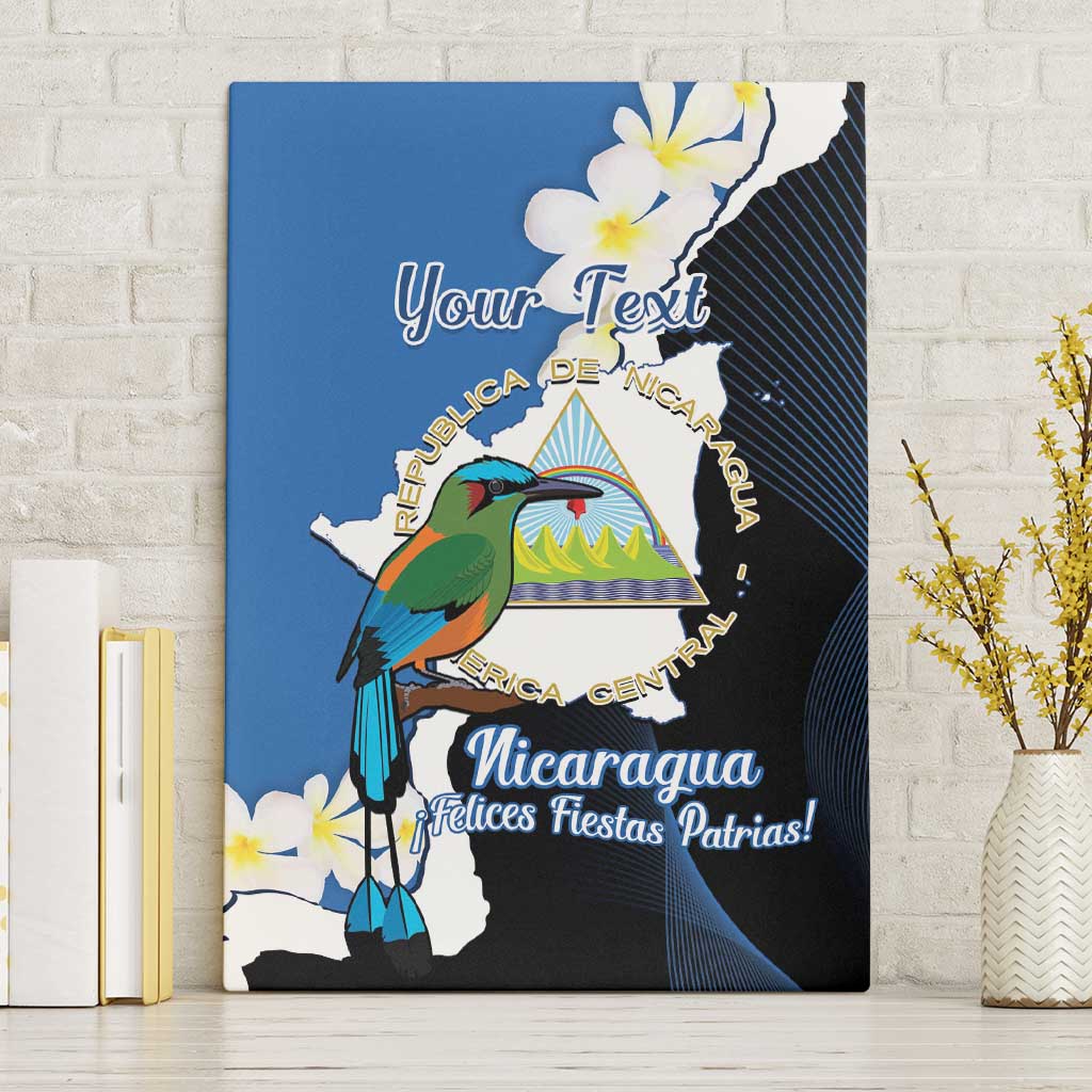 Personalized Nicaragua Independence Day Canvas Wall Art Nicaraguan Guardabarranco Mix Sacuanjoche Flowers - Wonder Print Shop