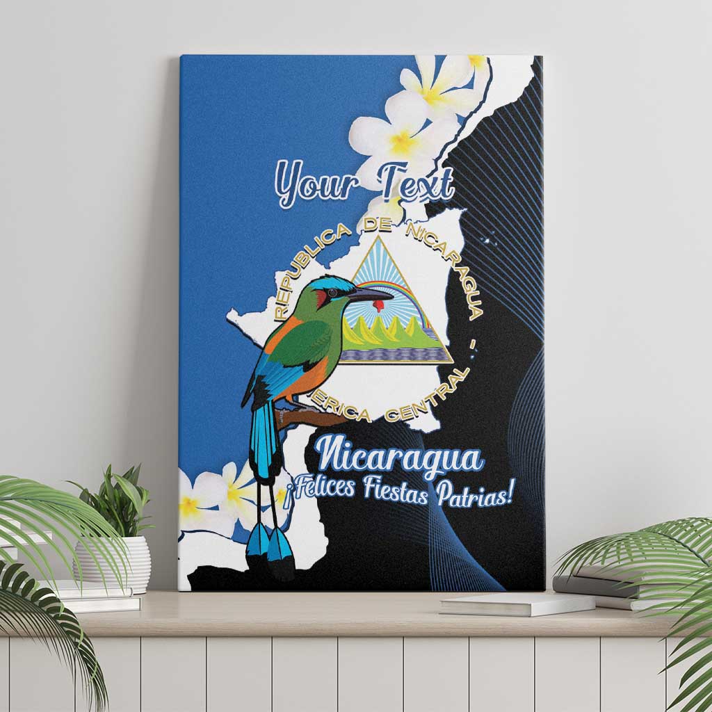Personalized Nicaragua Independence Day Canvas Wall Art Nicaraguan Guardabarranco Mix Sacuanjoche Flowers - Wonder Print Shop