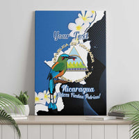 Personalized Nicaragua Independence Day Canvas Wall Art Nicaraguan Guardabarranco Mix Sacuanjoche Flowers - Wonder Print Shop