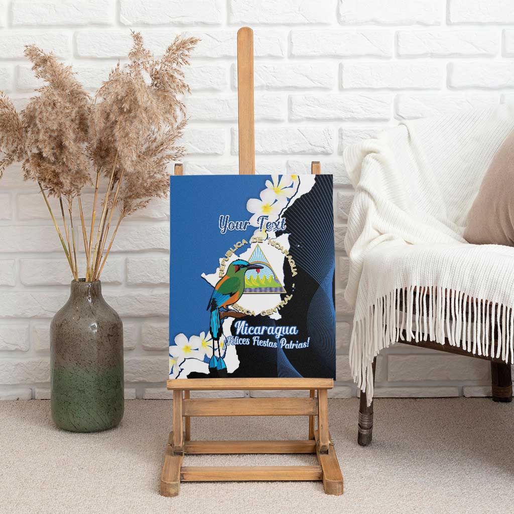 Personalized Nicaragua Independence Day Canvas Wall Art Nicaraguan Guardabarranco Mix Sacuanjoche Flowers - Wonder Print Shop
