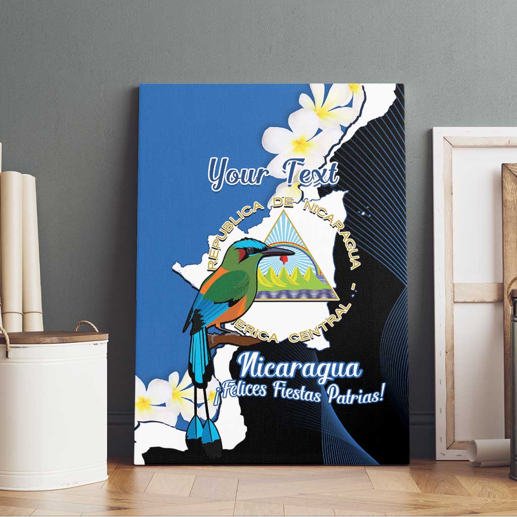 Personalized Nicaragua Independence Day Canvas Wall Art Nicaraguan Guardabarranco Mix Sacuanjoche Flowers - Wonder Print Shop