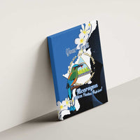 Personalized Nicaragua Independence Day Canvas Wall Art Nicaraguan Guardabarranco Mix Sacuanjoche Flowers - Wonder Print Shop