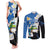Personalized Nicaragua Independence Day Couples Matching Tank Maxi Dress and Long Sleeve Button Shirt Nicaraguan Guardabarranco Mix Sacuanjoche Flowers - Wonder Print Shop