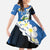 Personalized Nicaragua Independence Day Family Matching Long Sleeve Bodycon Dress and Hawaiian Shirt Nicaraguan Guardabarranco Mix Sacuanjoche Flowers - Wonder Print Shop