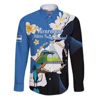 Personalized Nicaragua Independence Day Family Matching Off Shoulder Maxi Dress and Hawaiian Shirt Nicaraguan Guardabarranco Mix Sacuanjoche Flowers - Wonder Print Shop