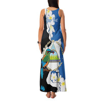 Personalized Nicaragua Independence Day Family Matching Tank Maxi Dress and Hawaiian Shirt Nicaraguan Guardabarranco Mix Sacuanjoche Flowers - Wonder Print Shop