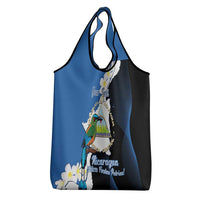 Personalized Nicaragua Independence Day Grocery Bag Nicaraguan Guardabarranco Mix Sacuanjoche Flowers