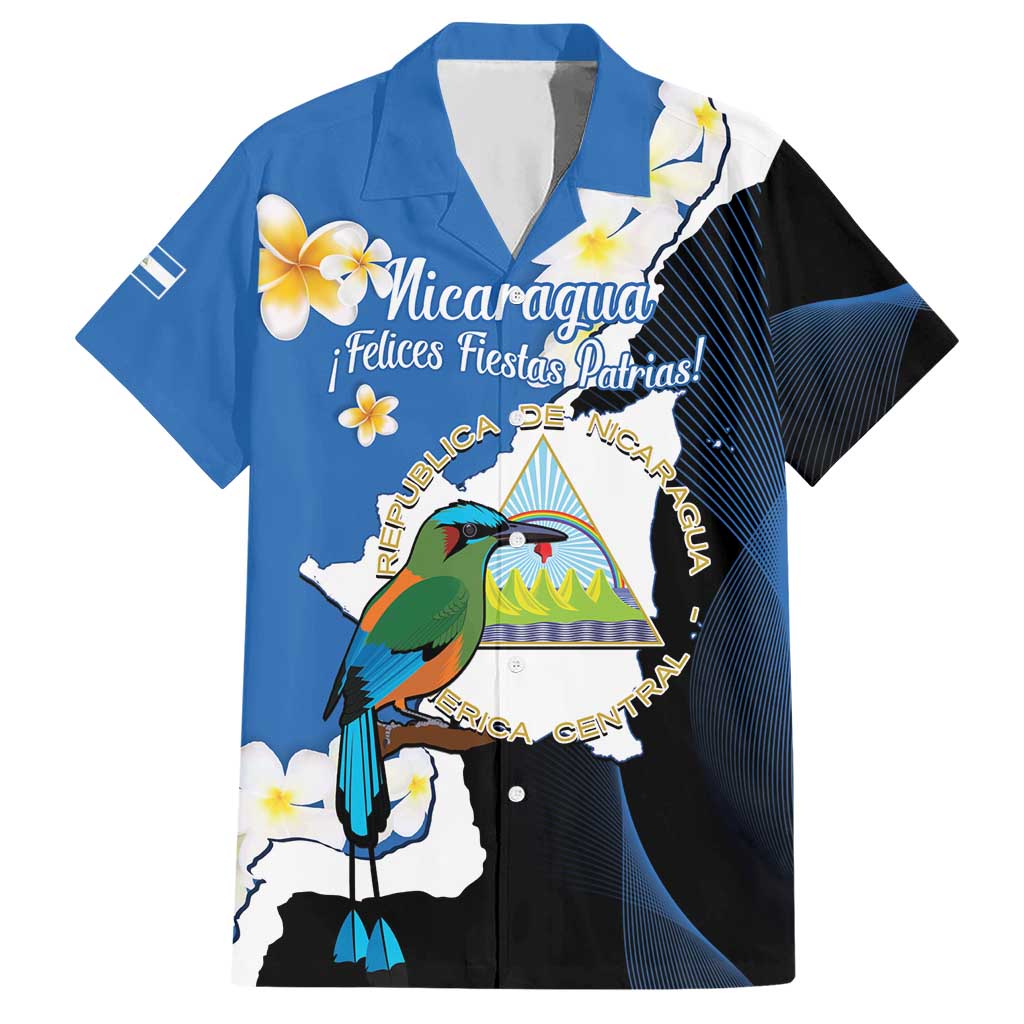 Personalized Nicaragua Independence Day Hawaiian Shirt Nicaraguan Guardabarranco Mix Sacuanjoche Flowers - Wonder Print Shop