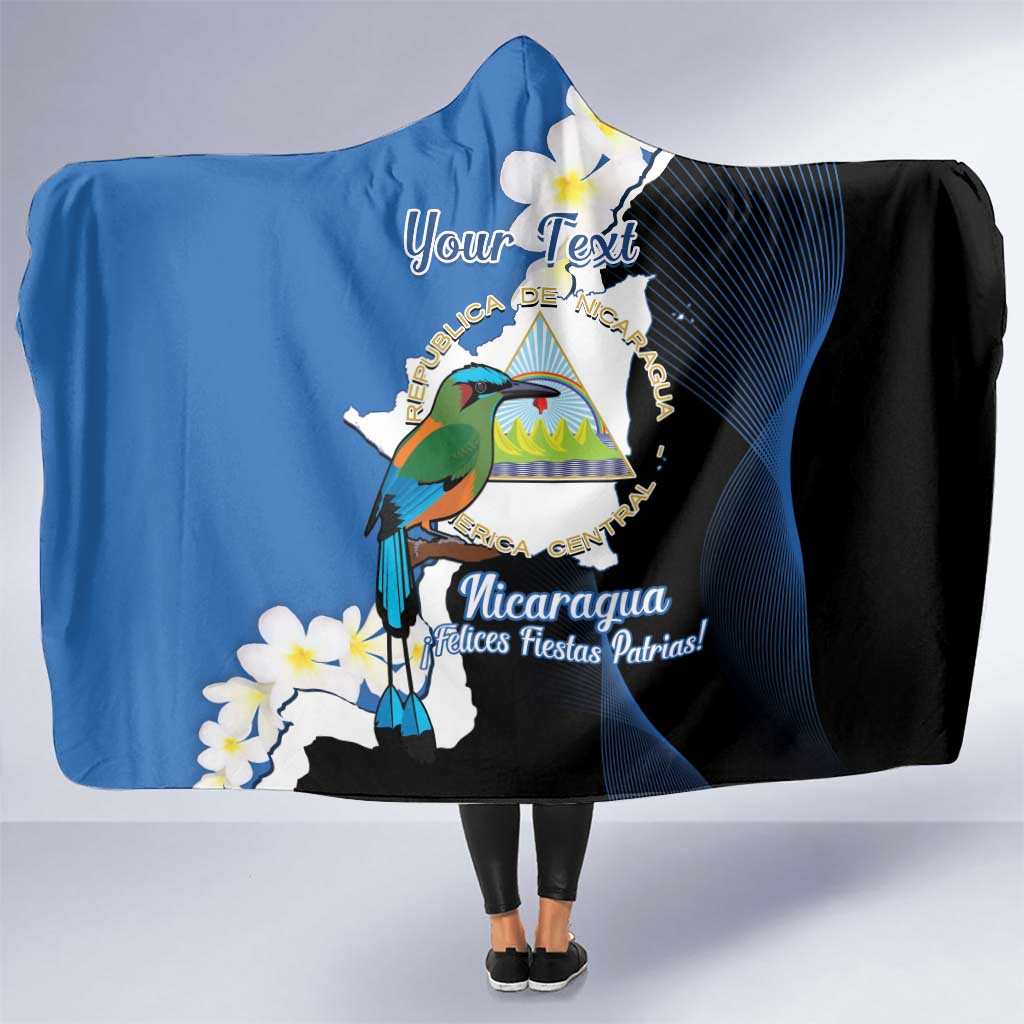 Personalized Nicaragua Independence Day Hooded Blanket Nicaraguan Guardabarranco Mix Sacuanjoche Flowers