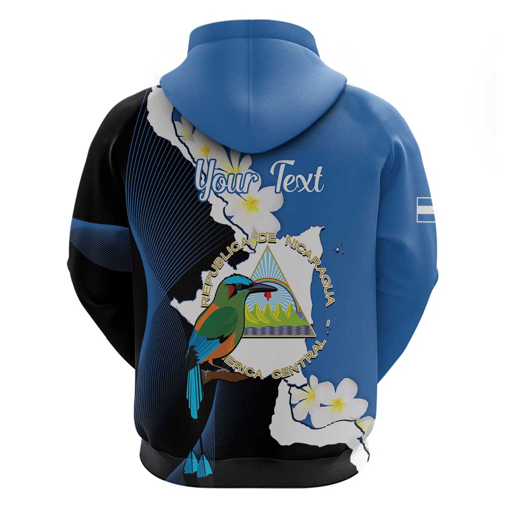 Personalized Nicaragua Independence Day Hoodie Nicaraguan Guardabarranco Mix Sacuanjoche Flowers - Wonder Print Shop