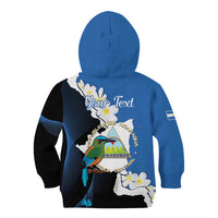 Personalized Nicaragua Independence Day Kid Hoodie Nicaraguan Guardabarranco Mix Sacuanjoche Flowers - Wonder Print Shop