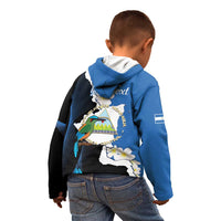 Personalized Nicaragua Independence Day Kid Hoodie Nicaraguan Guardabarranco Mix Sacuanjoche Flowers - Wonder Print Shop