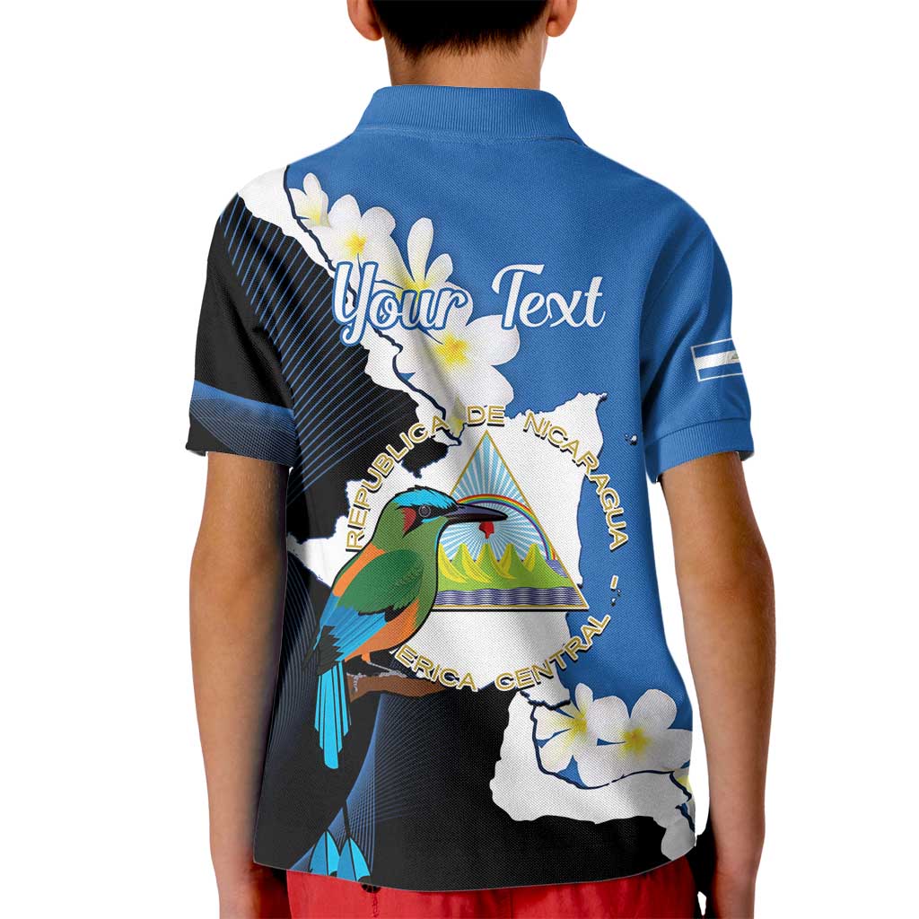 Personalized Nicaragua Independence Day Kid Polo Shirt Nicaraguan Guardabarranco Mix Sacuanjoche Flowers - Wonder Print Shop