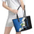 Personalized Nicaragua Independence Day Leather Tote Bag Nicaraguan Guardabarranco Mix Sacuanjoche Flowers - Wonder Print Shop