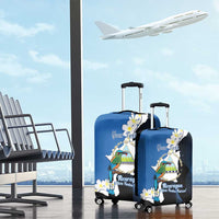 Personalized Nicaragua Independence Day Luggage Cover Nicaraguan Guardabarranco Mix Sacuanjoche Flowers - Wonder Print Shop