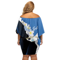 Personalized Nicaragua Independence Day Off Shoulder Short Dress Nicaraguan Guardabarranco Mix Sacuanjoche Flowers - Wonder Print Shop