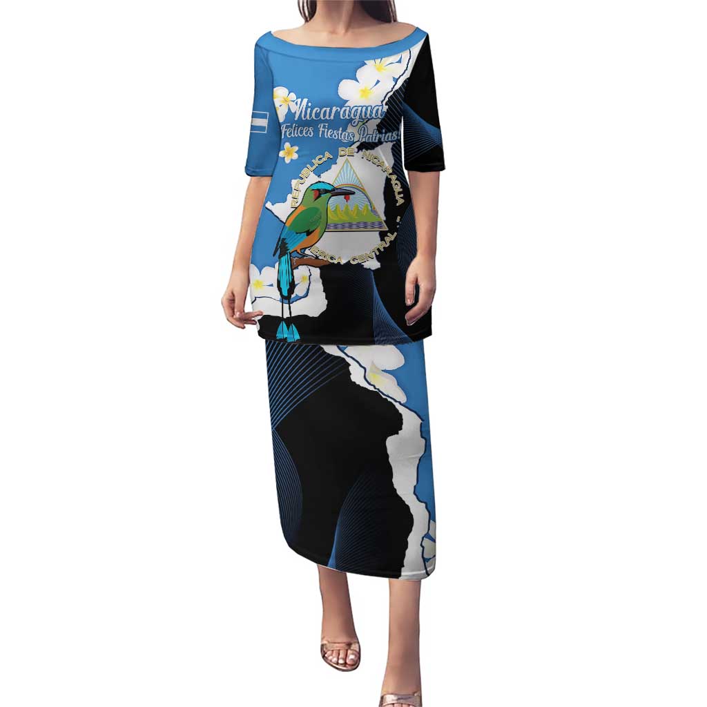 Personalized Nicaragua Independence Day Puletasi Nicaraguan Guardabarranco Mix Sacuanjoche Flowers - Wonder Print Shop