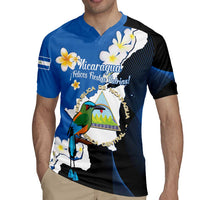 Personalized Nicaragua Independence Day Rugby Jersey Nicaraguan Guardabarranco Mix Sacuanjoche Flowers - Wonder Print Shop
