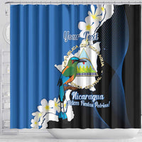 Personalized Nicaragua Independence Day Shower Curtain Nicaraguan Guardabarranco Mix Sacuanjoche Flowers