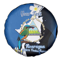Personalized Nicaragua Independence Day Spare Tire Cover Nicaraguan Guardabarranco Mix Sacuanjoche Flowers - Wonder Print Shop