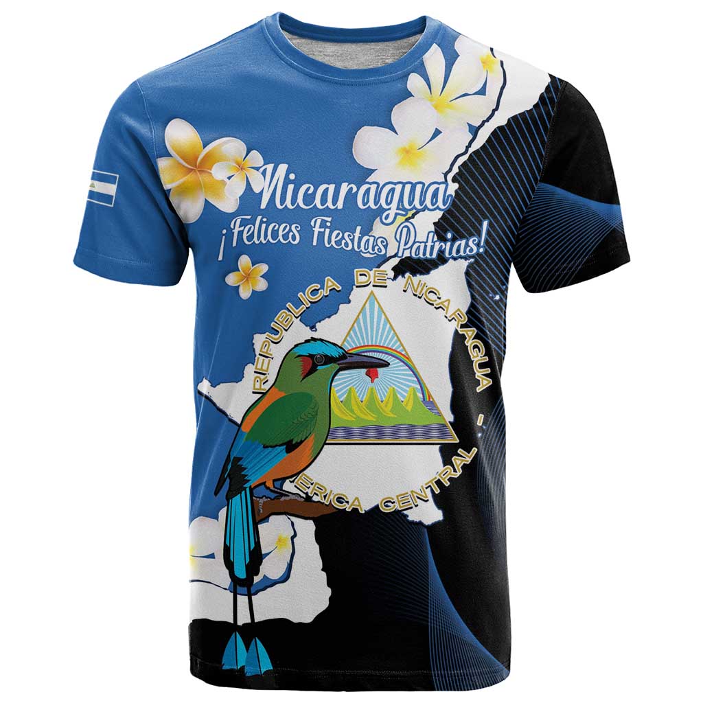 Personalized Nicaragua Independence Day T Shirt Nicaraguan Guardabarranco Mix Sacuanjoche Flowers - Wonder Print Shop
