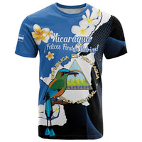 Personalized Nicaragua Independence Day T Shirt Nicaraguan Guardabarranco Mix Sacuanjoche Flowers - Wonder Print Shop