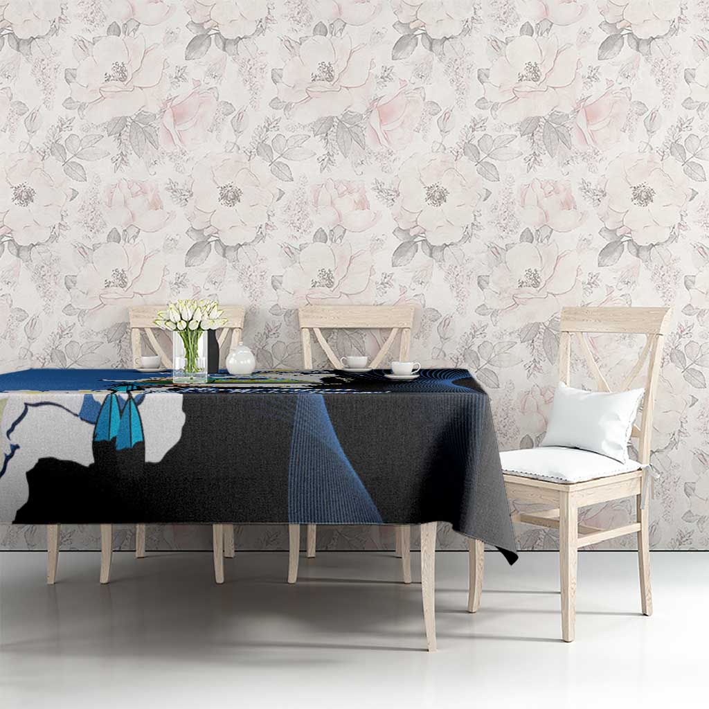 Personalized Nicaragua Independence Day Tablecloth Nicaraguan Guardabarranco Mix Sacuanjoche Flowers - Wonder Print Shop