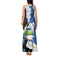 Personalized Nicaragua Independence Day Tank Maxi Dress Nicaraguan Guardabarranco Mix Sacuanjoche Flowers - Wonder Print Shop
