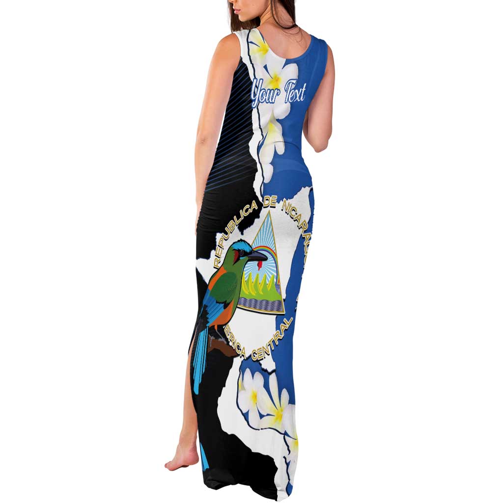 Personalized Nicaragua Independence Day Tank Maxi Dress Nicaraguan Guardabarranco Mix Sacuanjoche Flowers - Wonder Print Shop