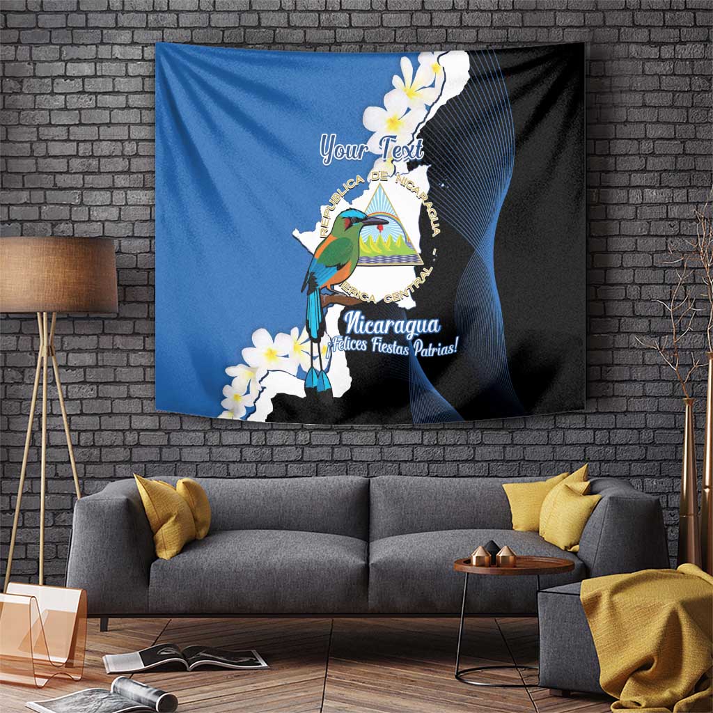 Personalized Nicaragua Independence Day Tapestry Nicaraguan Guardabarranco Mix Sacuanjoche Flowers - Wonder Print Shop