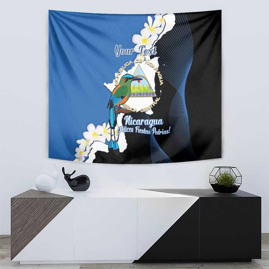 Personalized Nicaragua Independence Day Tapestry Nicaraguan Guardabarranco Mix Sacuanjoche Flowers - Wonder Print Shop