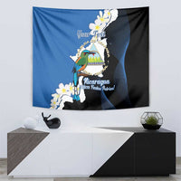 Personalized Nicaragua Independence Day Tapestry Nicaraguan Guardabarranco Mix Sacuanjoche Flowers - Wonder Print Shop