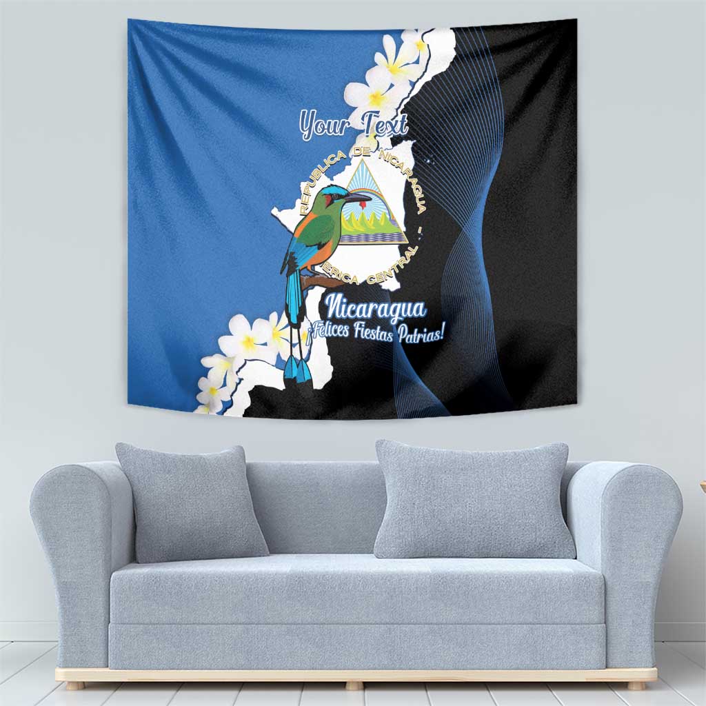 Personalized Nicaragua Independence Day Tapestry Nicaraguan Guardabarranco Mix Sacuanjoche Flowers - Wonder Print Shop