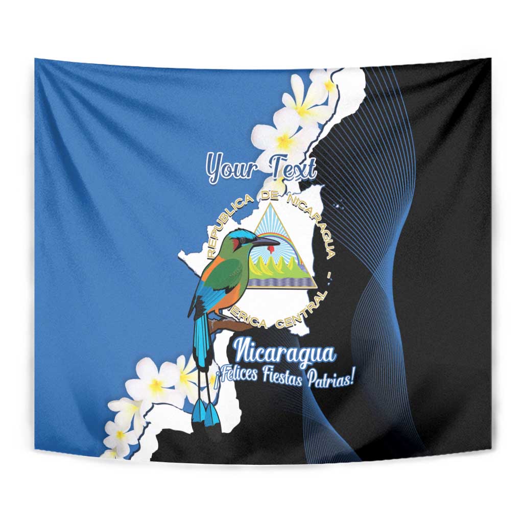 Personalized Nicaragua Independence Day Tapestry Nicaraguan Guardabarranco Mix Sacuanjoche Flowers - Wonder Print Shop