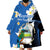 Personalized Nicaragua Independence Day Wearable Blanket Hoodie Nicaraguan Guardabarranco Mix Sacuanjoche Flowers - Wonder Print Shop